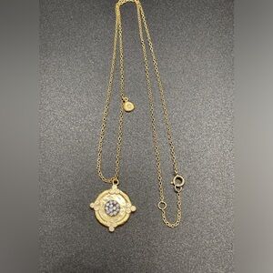 Gold plate over sterling silver necklace and pendant